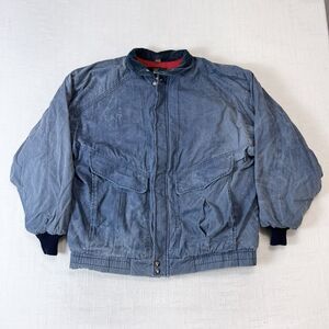80s Archdale Quilt Lined Bomber Jacket XL Vintage Faded Blue Work Outdoors USA